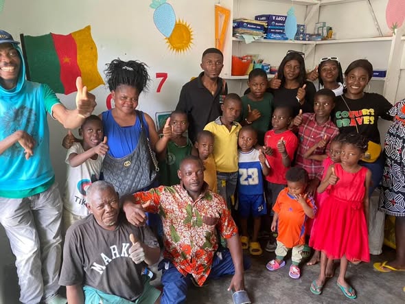 Les enfants du Centre social privé d'Oyack